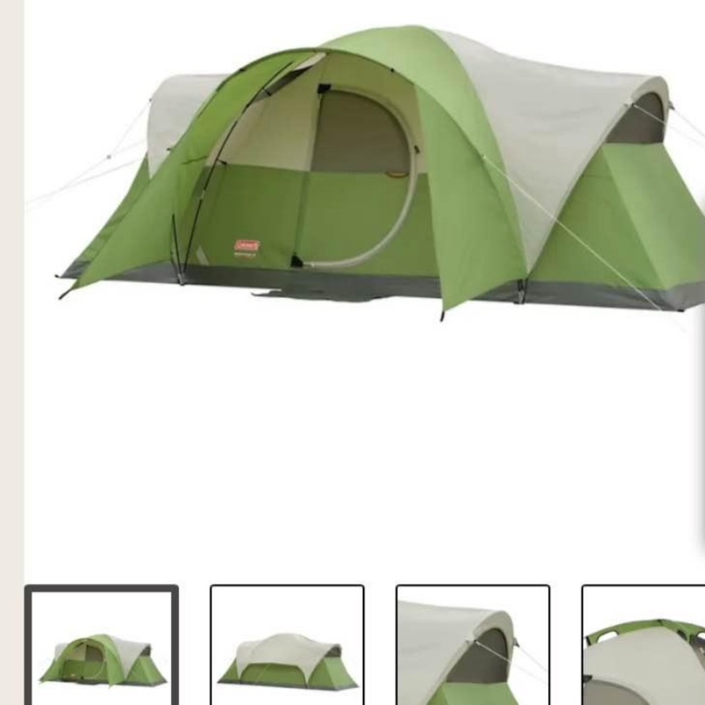 Coleman Outdoor Camping Tent in Green and Gray